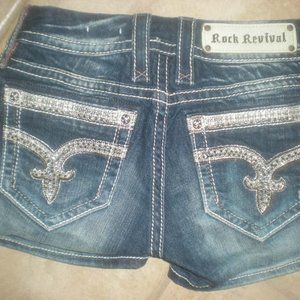 ROCK REVIVAL Brand Jean Shorts   NWOT  Size 25    SHERRY